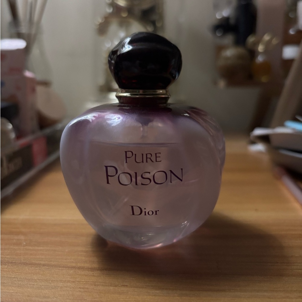 Dior Pure Poison Perfume Bottle with Black Cap